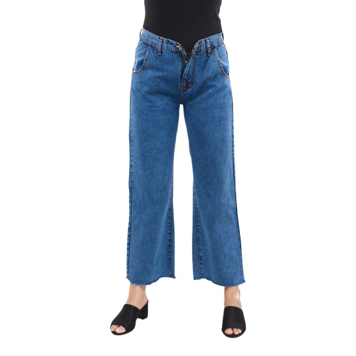 Attire%20Nepal%20Women'S%20Blue%20Straight%20Wide%20Boyfriend%20Mom%20Jeans%20Pant%20(P-1610)%20-%20Image%202