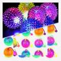 LED Flashing Bouncing Spiky Ball Squeezy Toys by Crown Aquatics. 
