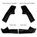 RV Gutter Spouts, RV Rain Gutter Downspout with Extensions, Rain Gutter Dwonspout Diverter 2 Right&2 Left Gutters Accessories Black. 