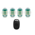 OUMERY 4 Pcs Wireless Strobe Lights with Remote Control, 7 Colors USB Rechargeable High Brightness Flashing Lights for Car. 