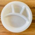 Plastic Disposable plate 12 Inch 4 compartment. 