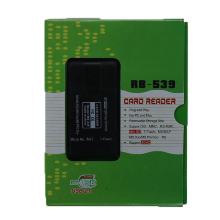 Memory Card Reader & Writer Rb-539 Usb2.0 For Microsd, Minisd, Sd,Sdhc, Mmc, Ms Duo, Ms Pro Duo & M2 Stroage Device
