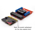 Microbit 4 Channel Relay Module Shield 5V High Trigger Programming Educational Kids Teaching Microbit Expansion Board DIY Programming Learning Parts. 