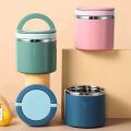 Leakproof Lunch Bento Box Stainless Steel Soup Cup Food Container Thermal Lunch Breakfast Cup 1000ML Green. 