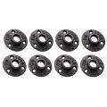NCANRUI 1/2 Inches Malleable Cast Iron Pipe Flange, 1/2 Inches Black Pipe Threaded Pipe Nipples, 8 Pcs. 