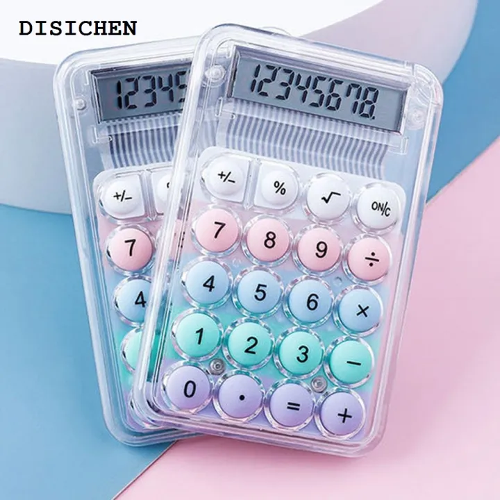 DISICHEN%20Profesional%20Mini%20Pocket%20Calculator%20Portable%20Handheld%20Calculator%20with%20Lcd%20Display%20Big%20Round%20Button%20for%20Student%20Exam%20Study%20Office%20Work%20Mini%20-%20Image%204
