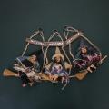 Scary Spooky Props Wooden Pendant Haunted House Props Home Door Bar Club Decor Halloween Hanging Ghost Witch Dolls. 