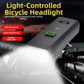 New Sensor Digital Bicycle Headlight 2000mAh Battery 3 Modes Bicycle Light IPX4 Waterproof Type C Bike Headlight MTB Road Cycling. 