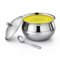 Premium Mirror Finish Stainless Steel Ghee Pot With Lid And Spoon – Multipurpose Storage Container For Ghee, Oil, Pickle, Sugar And Kitchen Essentials. 