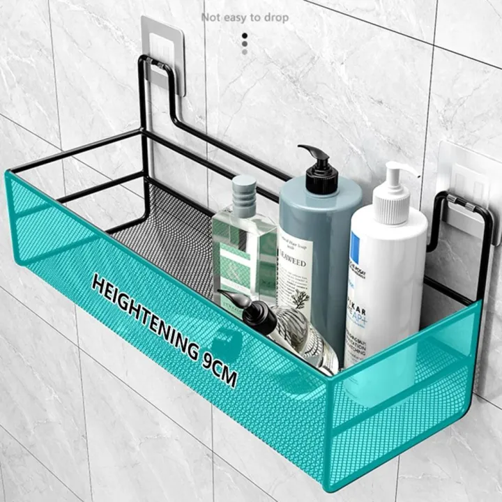 No%20punch%20Wall-mounted%20bathroom%20shelf%20Convenient%20Wall-mounted%20Shower%20shampoo%20rack%20Kitchen%20condiment%20storage%20basket%20for%20Home%20Hotel%20College%20dorm%20Apartments%20Organizing%20toiletries%20Bathroom%20Shower%20Kitchen%20-%20Image%202