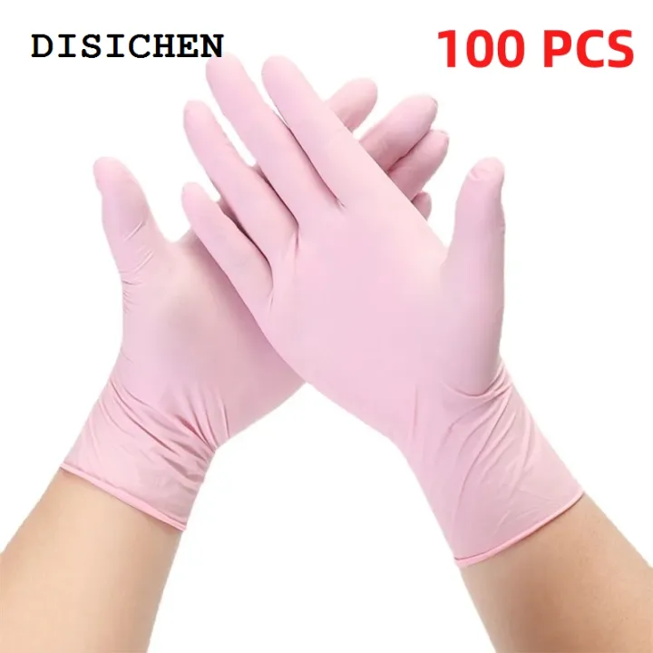 DISICHEN%20Fashion%2020/50/100PCS%20Pink%20Nitrile%20Gloves%20Disposable%20Latex%20Gloves%20Powder%20Free%20for%20Household%20Cleaning%20Beauty%20Salon%20Working%20Kitchen%20Gloves%20-%20Image%208