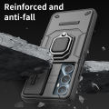 Lereach For Realme C65 4G Mobile Phone Case TPU+PC Hard Ring Car Ring Bracket Shockproof Back Cover Camera Protection. 