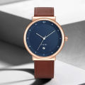 TOMI New Men's Watch Fashion Casual Men's and Women's Ultra Thin Watch Minimalist Men's Business Leather Quartz Watch Clock Gift. 