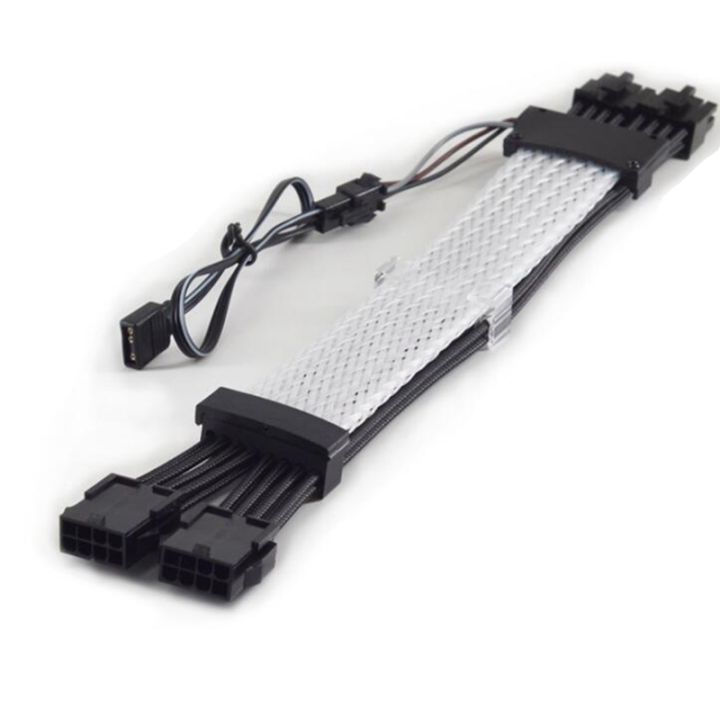 Double 8 Pin PCIE RGB Extension Cable,CPU Synchronization 8Pin ARGB Extension Cable for image Card Via 5V Synchronous