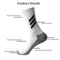 Men's Anti-Slip Sports Running Grip Football Futsal Game Socks. 