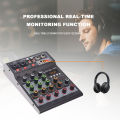 Aibedo Audio Mixer 4 Channel Mini Audio Mixer DJ controller Mini Family KTV karaoke mixer BT Effects Interface Mixer. 