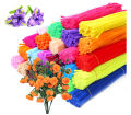 100 pcs pipe cleaner Color Fuzzy Wire for Craft. 
