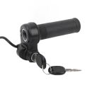 Durable Waterproof Electric Bike Throttle Grip with 2 Keys Twist Handlebar Full Twist Throttle 3-Pin Connector Speed Controller Grip Electric Scooter. 