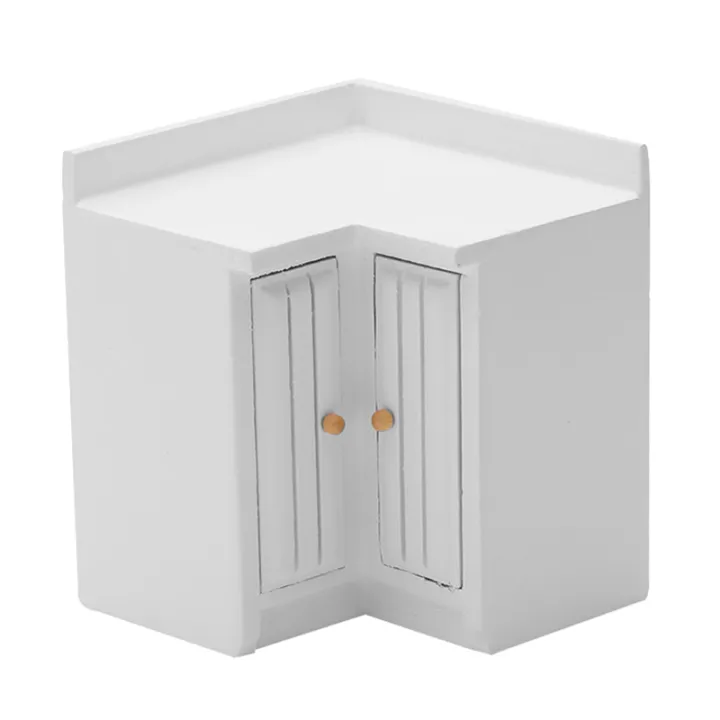 1/12%20Scale%20Doll%20House%20Miniatures%20Kitchen%20Cabinets%20Set,White%20-%20Image%206