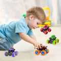 Monster Truck Toys - Friction Powered Toy Cars Push And Go Vehicles For Kids. 