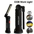 Durable Dimmable COB LED Work Light Rechargeable 360° Rotation LED Flashlight Portable Waterproof Inspection Lamp with Magnetic Hook BBQ. 