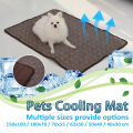 supplies [Ready Stock] 6 Sizes Summer Foldable Pet Sleeping Cooling Pad Ice Silk Dog Cat Cool Mat. 
