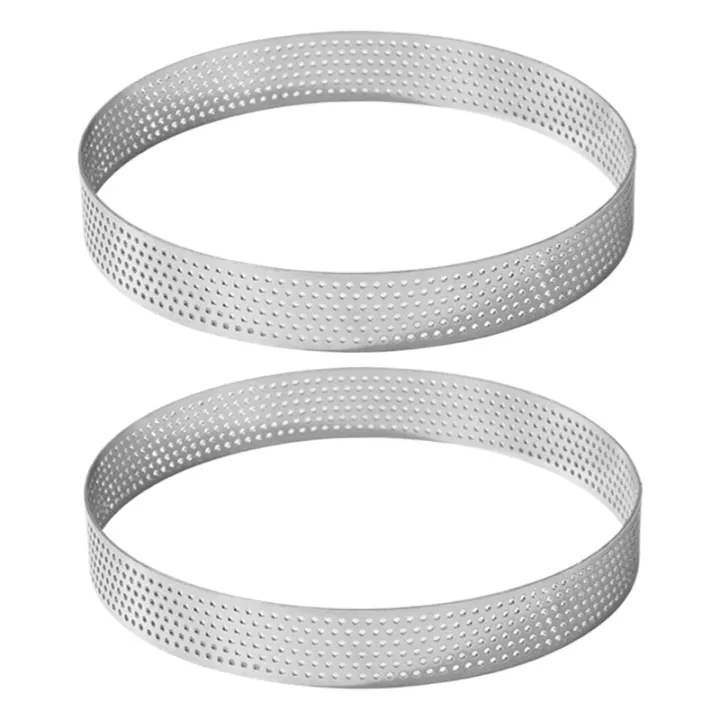 NAMUNY%202PCS%20Tart%20Rings%208%20Inch%20Round%20Perforated%20Cake%20Ring,Nonstick%20Stainless%20Steel%20Baking%20Rings,%20Heat%20Ring%20Molds%20for%20Cooking%20-%20Image%204