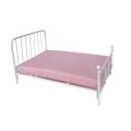 Creative :12 Scale Dollhouse Bed Frame Bedroom Scene Doll Bed Furniture With Mattress Single Bed Mini Bed Model Dollhouse Accessories. 