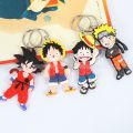 Multicolored Naruto Anime Printed Keyring-Set Of 4. 