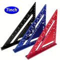 High Quality 7 Inch Rafter Square Aluminum Double Scale Triangle Ruler Metric Mensurement Tool Angle Ruler for Woodworking and Carpentry. 