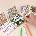 DIY Mini Cartoon Coloring Book 25Sheets Note Coloring Watercolor Coloring Book Portable Doodle Books Drawing Practice. 