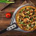 FORIDE Turning Pizza Peel with 8 inch Aluminum Round Pizza Paddle, 23.6 inch Overall, Outdoor Pizza Oven Accessories. 