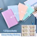 Portable Fun Way Money Savings Challenges Transparent Cash Card Savings Challenges Book Money Album Tear Resistant 120 Pockets Binder Bills Collection. 