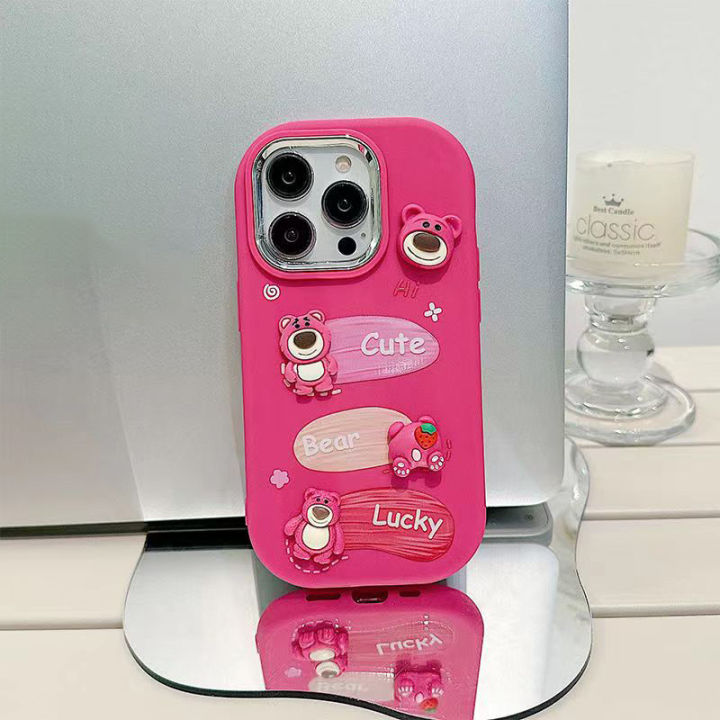 3D%20Doll%20Strawberry%20Bear%20Lotso%20Case%20Compatible%20for%20IPhone%2011%2015%2013%2014%2012%2011%20Pro%20Max%20XR%20X%208%207%20Plus%20XS%20Max%20Rose%20Red%20Lotso%20Plating%20Metal%20Lens%20Case%20-%20Image%203