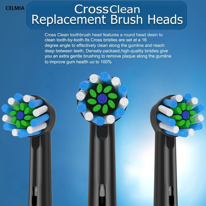 CELMIA%2012PCS%20Brush%20Head%20nozzles%20for%20Oral%20B%20Electric%20Toothbrush%20Replacement%20Portable%20Head%20Refill%20Sensitive%20Floss%20Cross%20Action%20for%20Oralb%20-%20Image%204