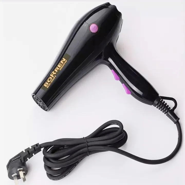BORREN%20Professional%203000W%20Tourmaline%20Ceramic%20Hair%20Dryer%20with%202%20Speed%20Settings%20and%203%20Heat%20Settings,%20Portable%20Travel%20Hair%20Dryer%20with%20Fast%20Heat-Up,%20Lightweight,%20and%20Foldable%20Design%20-%20Image%205
