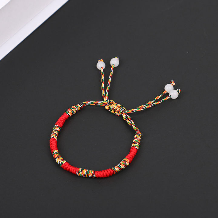 High Grade Lucky Red Weaved Bracelet Handmade Buddhist Knots Rope Bracelet Tibetan Infinity Charm Jewelry Gift Cologo
