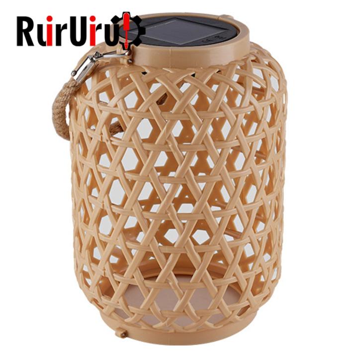 Solar-powered Balcony Lamp Bamboo Solar Hanging Lamp for Garden Decor Waterproof Rechargeable with Soft Lighting Easy Installation