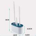 3 In1 Toilet Brush Silicone Wall Mounted Multi-functional Cleaning Tools with Bracket Home Bathroom Accessories Sets Wc New. 