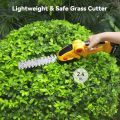 High Quality 2-in-1 Shrubbery Trimmer Handheld Battery Powered Hedge Trimmer Yellow Bush Trimmer Outdoor. 