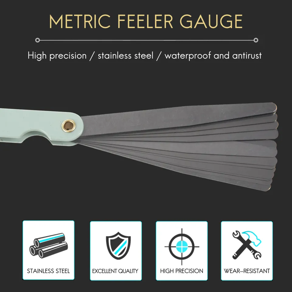 Sourcing Map 10pcs Mn Steel Feeler Gauge 0.9mm Thickness 150mm Length Metric Filler Thickness Gage Gap Measuring Tool Single Blade
