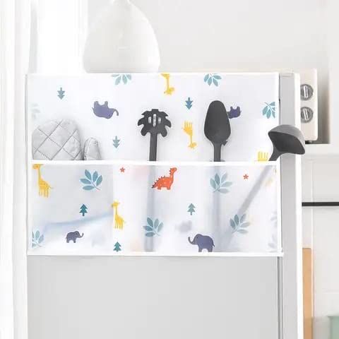 Fridge%20Cover%20and%20Washing%20Mechine%20Cover%20for%20Top%20with%206%20Utility%20Pockets%20Cartoon%20Prints%20Waterproof%20Single%20Door%20-%20Image%205