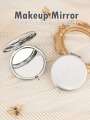 1PC Round Button Double Sided Makeup Mirror Holiday Birthday Party Wedding Gift for Sister Auntie Mum Lightweight. 