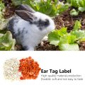 100 Sets Practical Plastic Rabbits Ear Tag Durable Soft Animal Identification Tag Numbered Ear Marker Meat Inspection. 
