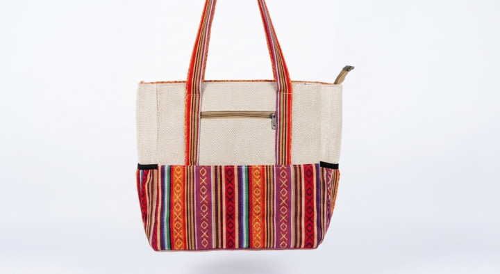 Nepali%20Handcrafted%20Cotton%20Shoulder%20Bag%20for%20Women%20-%20Multi-Pocket%20Ladies%20Casual%20Travel%20&%20Office%20Tote%20Bag%20with%20Laptop%20Pocket%20-%20Image%204
