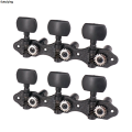 Sutuiying 1 Pair 1:18 Black Classical Guitar Tuners Machine Heads Portable Tuning Key Pegs for Classical Guitar or Flamenco Guitar. 