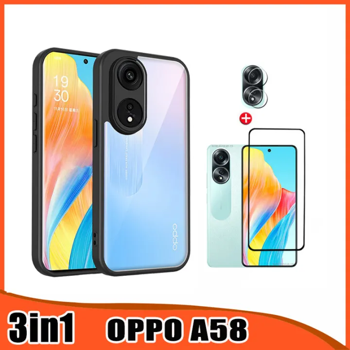 3%20In1%20Oppo%20A58%20Anti%20Blue%20Screen%20Protector%20film+%20Lens%20Film%20For%20OPPO%20A38%20A78%20A18%20Frosted%20Anti-fall%20Mobile%20Phone%20Case%20-%20Image%202