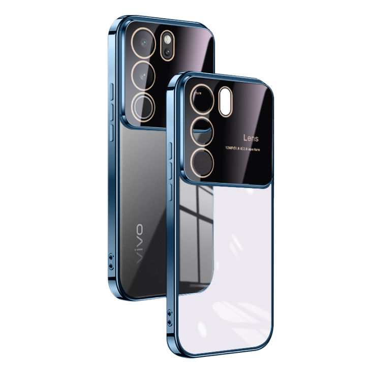 Vantime for vivo V29 5G Case Crystal Clear Electroplating Soft