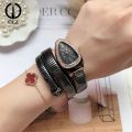 Bizzy Snake Shaped Women39;s Watches With Rhinestone Luxury Brand Ladies Watch Diamond Snake Bracelet Watch Girl. 