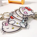 Hello Kitty Acrylic Keychain Bag Charms Sanrio Anime Figures Key Chain Pendant Cartoon Cosplay Chains Keyring Accessories Gifts LUKE. 